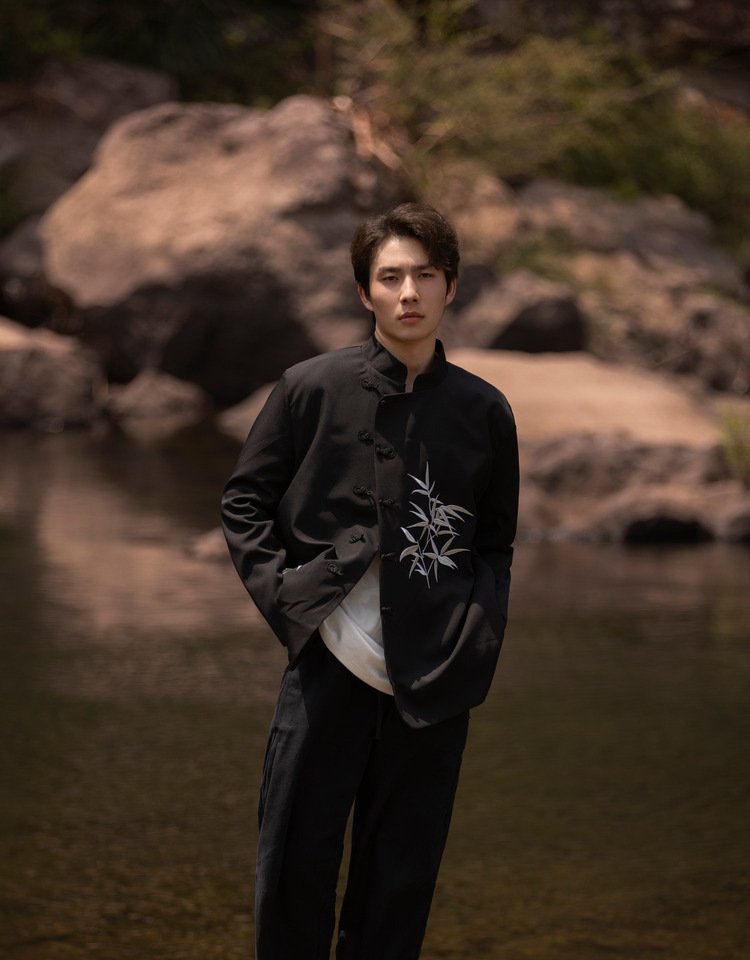 Cool Shirts For Men Embroidery Chinese Tang Suit Jacket