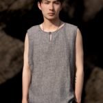 Cotton And Linen Vest For Men Retro Shirt
