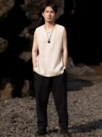 Cotton And Linen Vest For Men Retro Shirt - Image 5