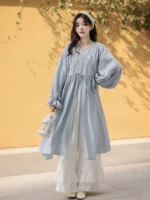 Cotton Hanfu Modern Style Embroidered Hanfu Set