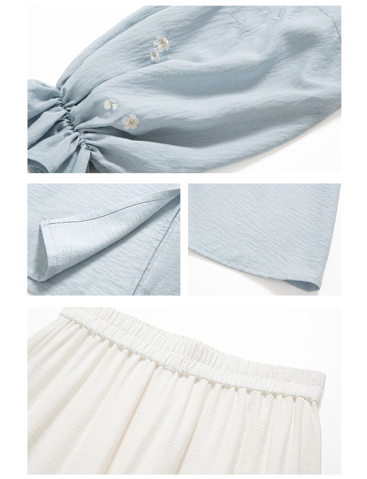 Cotton Hanfu Modern Style Embroidered Hanfu Set