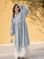 Cotton Hanfu Modern Style Embroidered Hanfu Set - Image 2