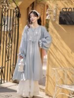 Cotton Hanfu Modern Style Embroidered Hanfu Set - Image 3
