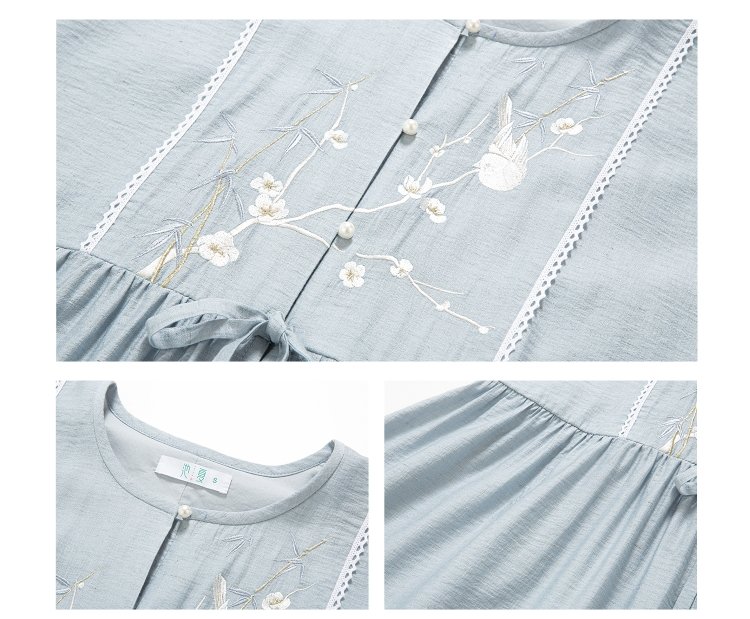 Cotton Hanfu Modern Style Embroidered Hanfu Set