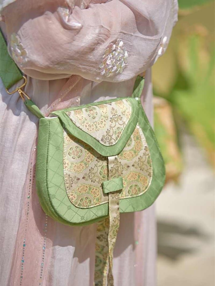 Crossbody Bags for Women Green Hanfu Bag