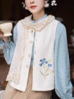 Daily Hanfu Outerwear with Embroidered - Image 3