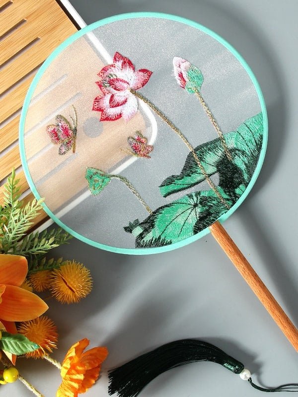 Dance Silk Fan Embroidered Round Fan