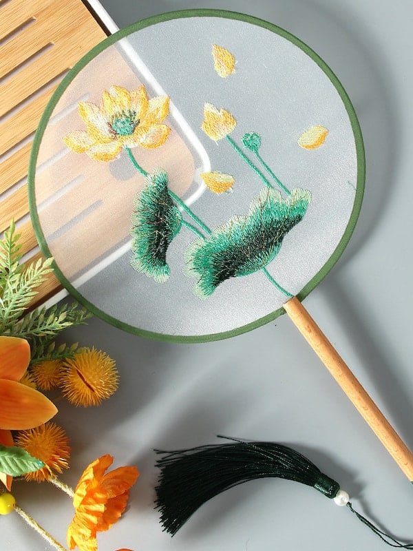 Dance Silk Fan Embroidered Round Fan