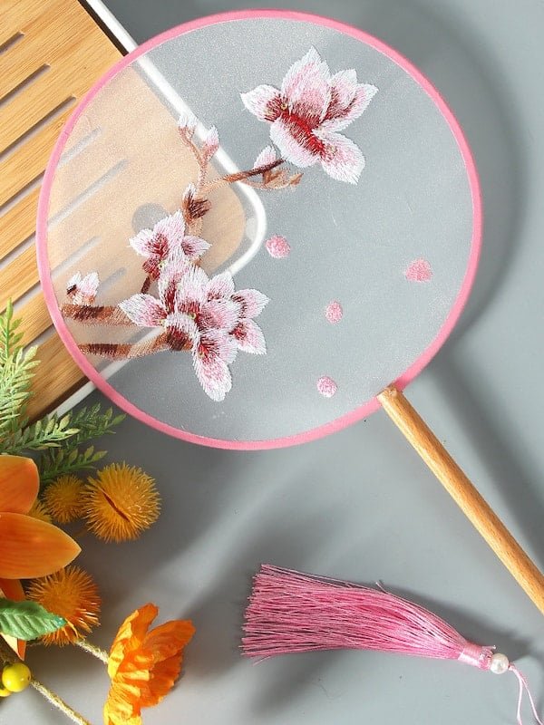 Dance Silk Fan Embroidered Round Fan