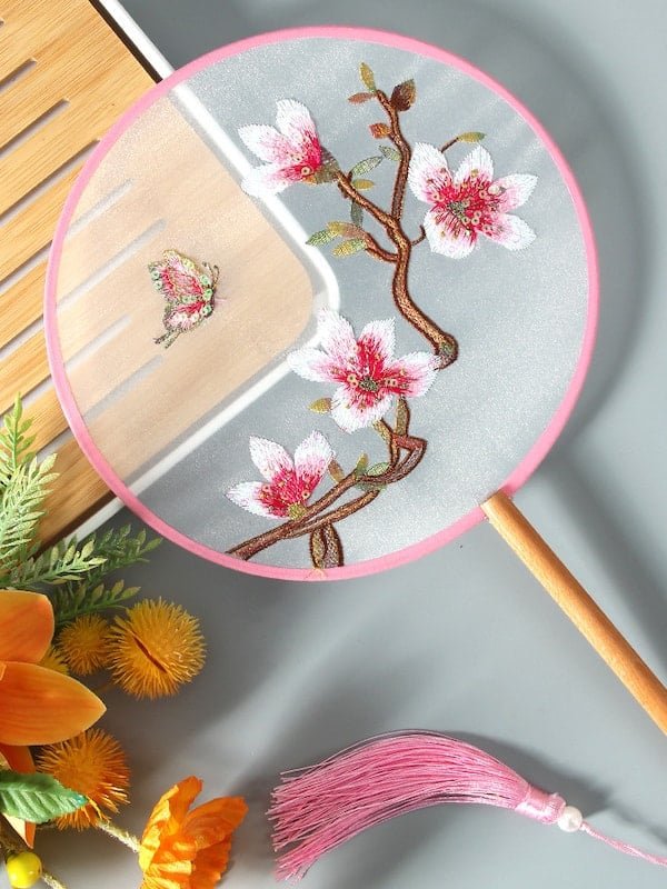 Dance Silk Fan Embroidered Round Fan