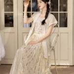 Elegant Chiffon Dress Embroidered Hanfu