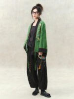 Embroidered Chinese Style Loose Fit Pants