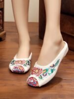 Embroidered Cloth Shoes Women’s Canvas Slippers - Image 2