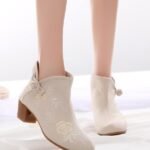 Embroidered Ethnic Style Boots Women