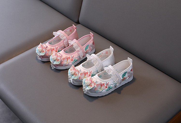 Embroidered Flower Shoes Handmade Hanfu Shoes