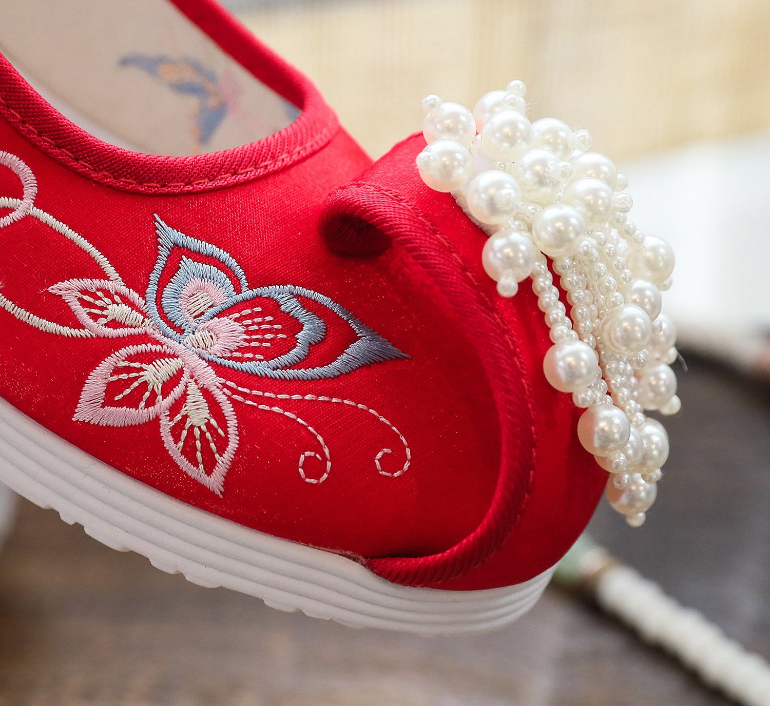 Embroidered Hanfu Shoes Female Pointed Toe Dance Shoes