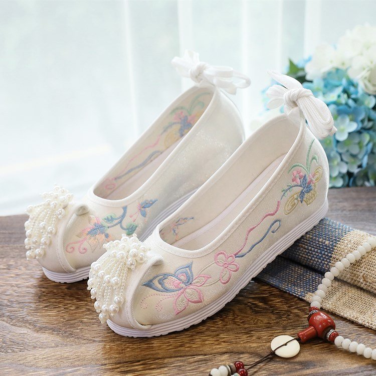 Embroidered Hanfu Shoes Female Pointed Toe Dance Shoes