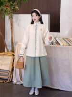 Embroidery Short Hanfu Robe Winter Jacket - Image 2