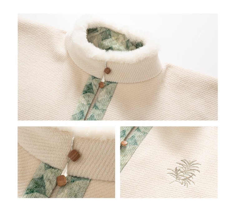 Embroidery Short Hanfu Robe Winter Jacket