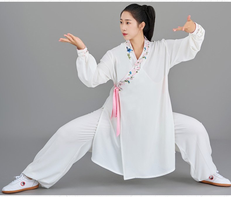 Embroidery Tai Chi Fu Clothing Women Performance Suit