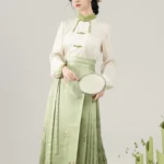 Embroidery green modern hanfu Ming Dynasty Hanfu