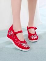 Exquisite Embroidered Wedding Shoes Ancient Style Hanfu Shoes - Image 5