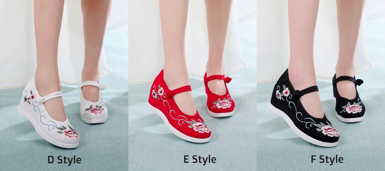 Exquisite Embroidered Wedding Shoes Ancient Style Heightening Hanfu Shoes