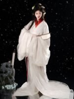 Fairy Hanfu White Chinese Warring States Robes - Image 2