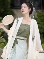 Fashion Chinese Hanfu Dress Three Piece Set