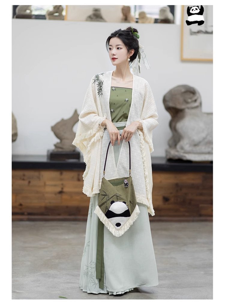Fashion Chinese Hanfu Dress Three Piece Set