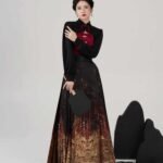 Fashion Dress Women Black Modern Hanfu