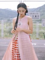 Fashion Hanfu Dress Pink Women Long Shirt Skirt