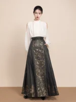 Fashion Hanfu Ming Dynasty Horse Face Skirt