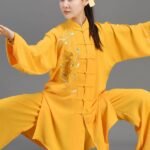 Fashionable Yellow Kung Fu Clothing Unisex
