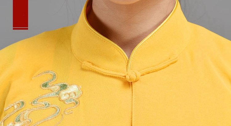 Fashionable Yellow Kung Fu Clothing Unisex