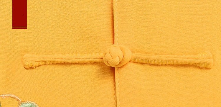 Fashionable Yellow Kung Fu Clothing Unisex