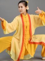 Fashionable Yellow Kung Fu Clothing Unisex - Image 2