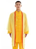 Fashionable Yellow Kung Fu Clothing Unisex - Image 5