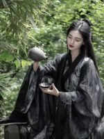 Female Chinese Traditional Dress Ancient Black Hanfu - Image 4