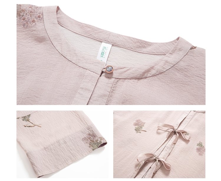 Floral Daily Hanfu Set Shirt and Pants