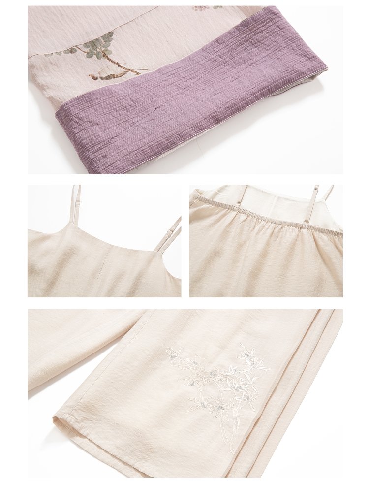 Floral Daily Hanfu Set Shirt and Pants