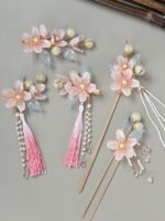 Floral Hair Clip Set Chinese Style Hair Pin - Image 6