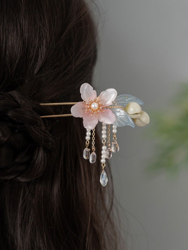 Floral Hair Clip Set Chinese Style Hair Pin
