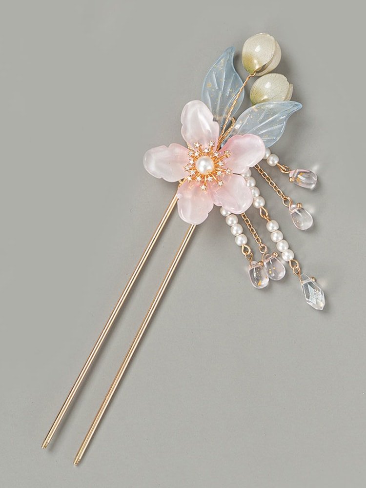Floral Hair Clip Set Chinese Style Hair Pin