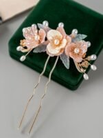 Floral U Shaped Hairpin for Qipao Hanfu