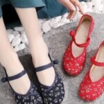 Floral Womens Cloth Shoes Anti-Slip Chinese Shoes