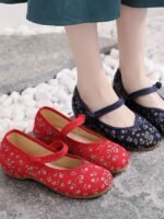Floral Womens Cloth Shoes Anti-Slip Chinese Shoes - Image 2