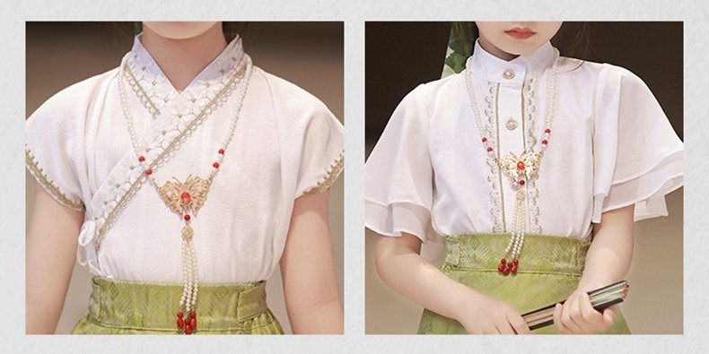 Girl Summer Dresses Chinese Style Hanfu Set