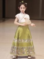 Girl Summer Dresses Chinese Style Hanfu Set - Image 2