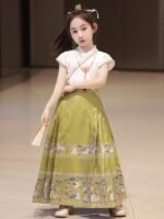 Girl Summer Dresses Chinese Style Hanfu Set - Image 4